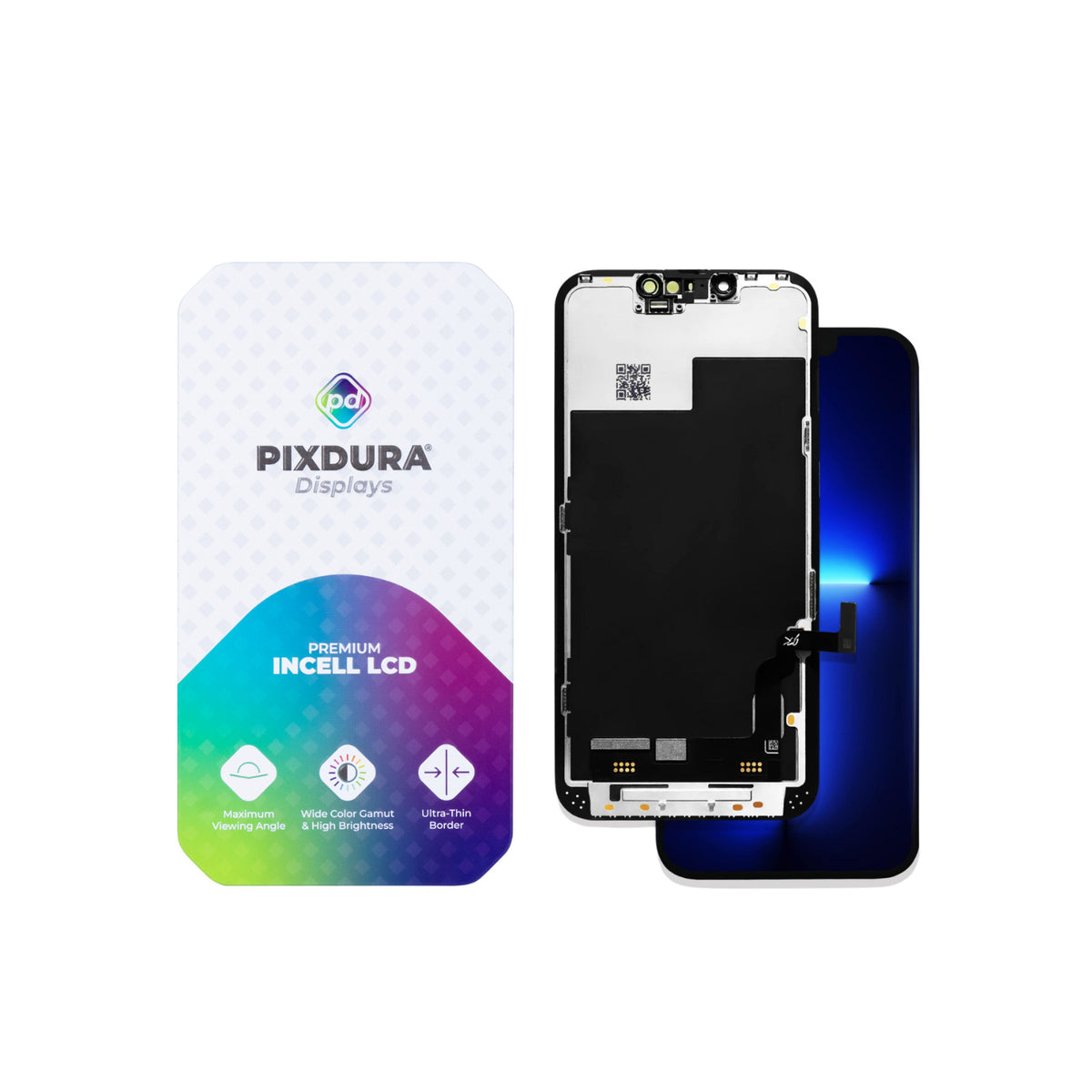 Display für iPhone 13 Pro – Incell Premium Display + Rahmenkleber PIXDURA