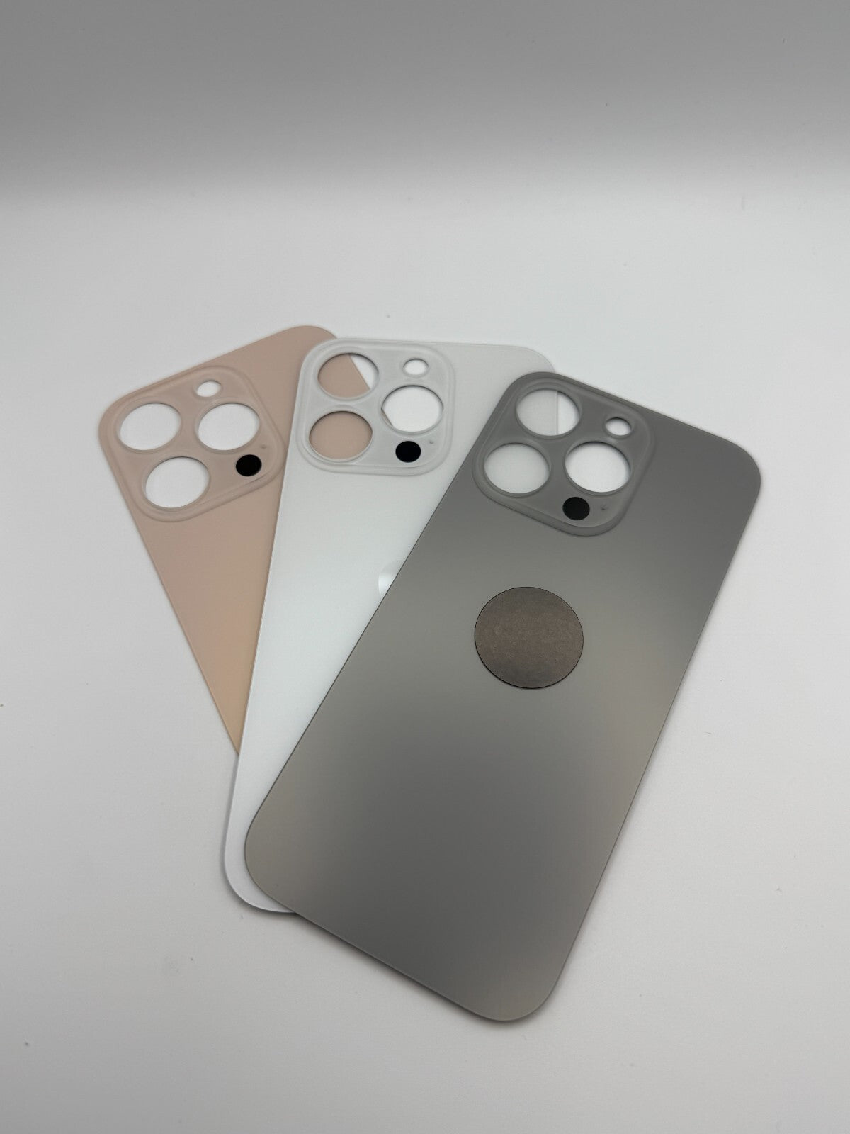 iPhone 16 Pro Backglass Rückseite Glas Big Hole 3M Kleber Premium Qualität