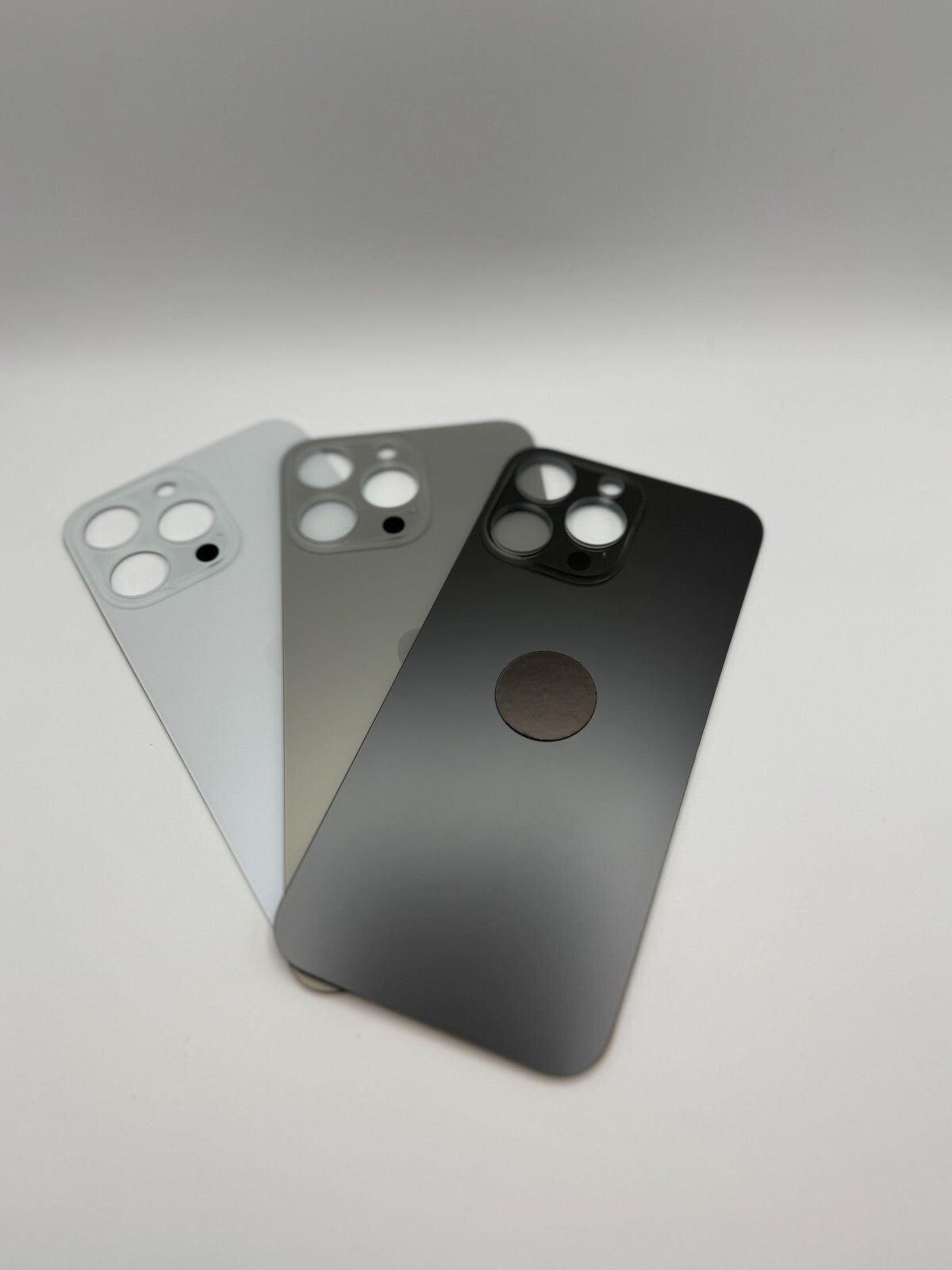 Backglass iPhone 15 Pro Max Rückseite Big Hole Backcover MIT Kleber OEM Qualität