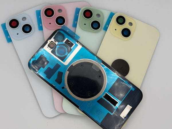 iPhone 15 Akkudeckel Backcover Glas NFC vormontiert HIGH Quality