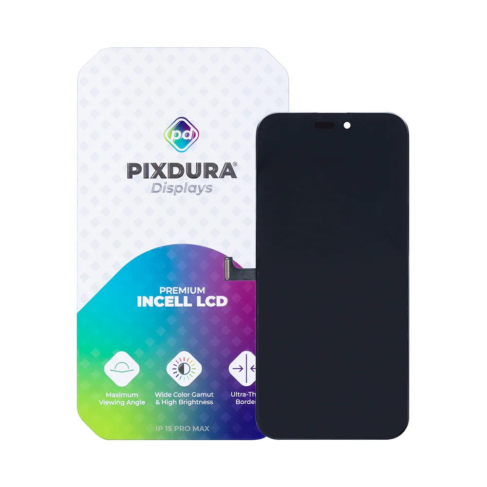 Display für iPhone 15 Pro Max LCD Incell Premium Display + Rahmenkleber PIXDURA