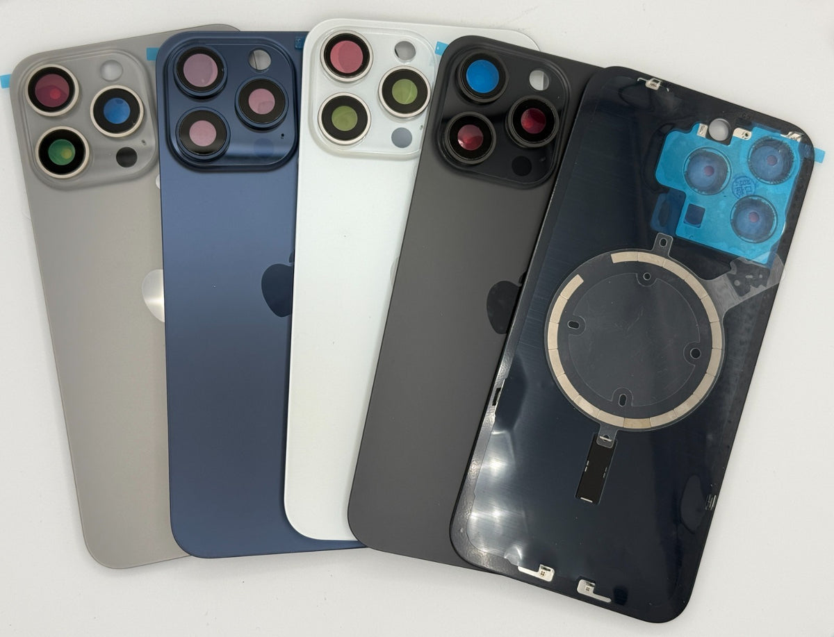 Für iPhone 15 Pro Akkudeckel Backcover komplett Vormontiert MIT HALTER Premium