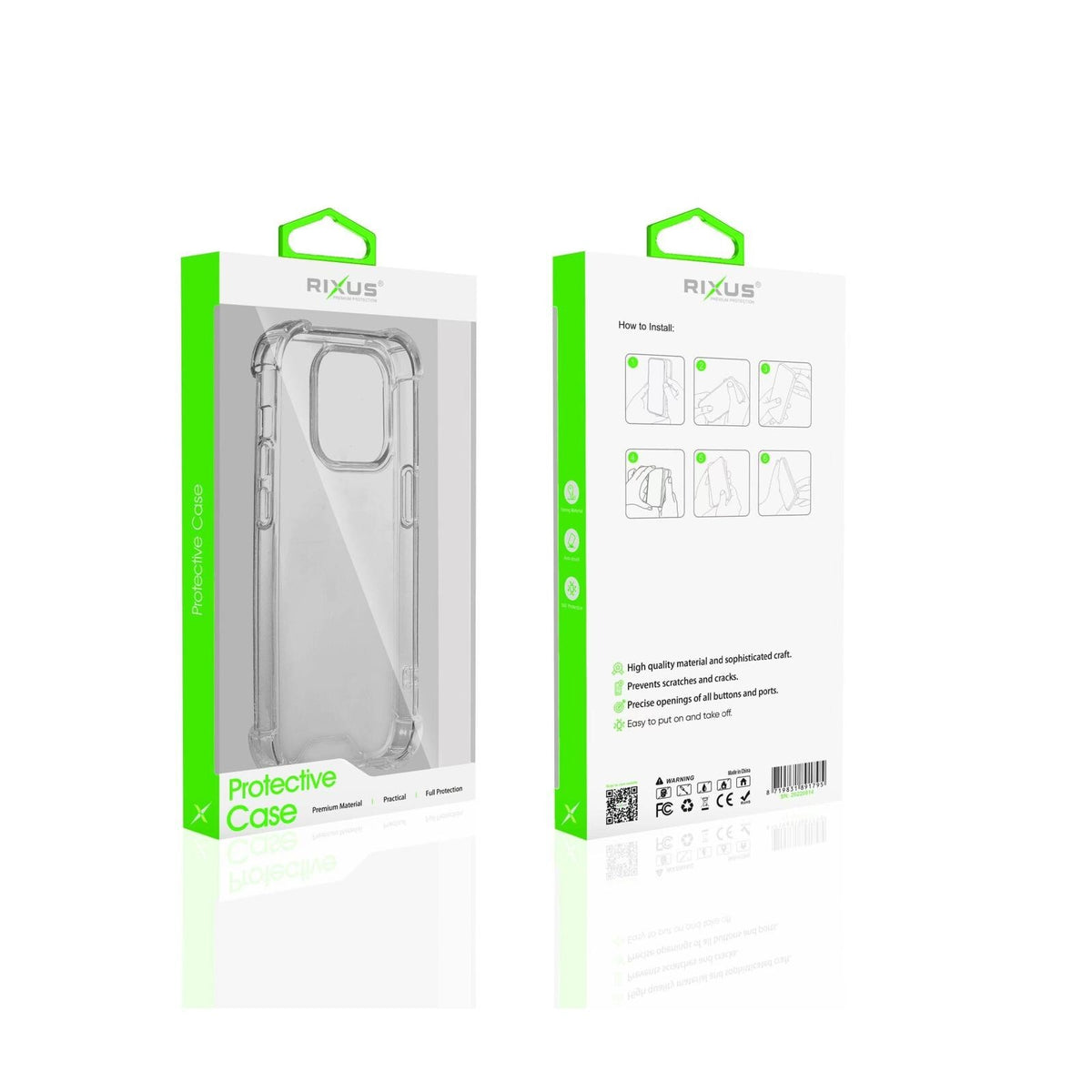 Handyhülle iPhone 14 Pro Transparent Hardcase Clear Case Schutzhülle Cover
